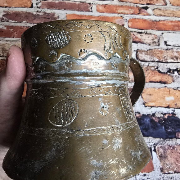 Turkish Persian Copper Mug Antique - Picture 8 of 11